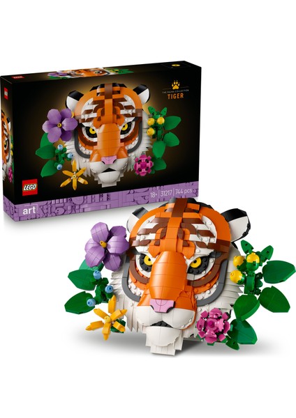 ® Art Fauna Koleksiyonu – Kaplan 31217 - Yetişkinler Için Çiçekli Dekoratif Model Yapım Seti (744 Parça)