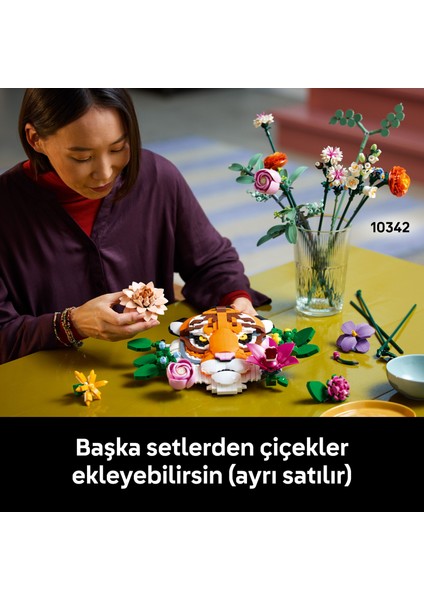 ® Art Fauna Koleksiyonu – Kaplan 31217 - Yetişkinler Için Çiçekli Dekoratif Model Yapım Seti (744 Parça)