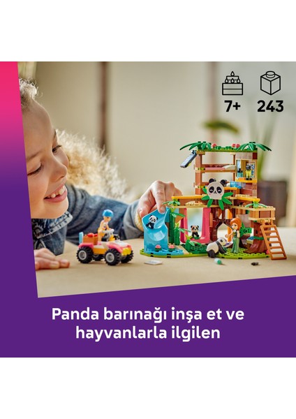 ® Friends Panda Barınağı Hayvan Bakımı 42648 - 7 Yaş ve Üzeri Çocuklar Için Yaratıcı Oyuncak Yapım Seti (243 Parça)