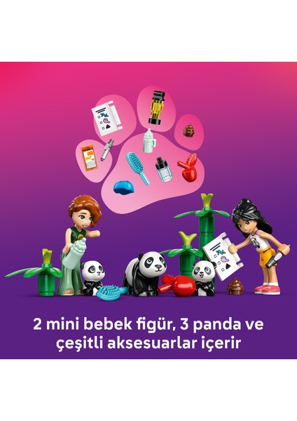 ® Friends Panda Barınağı Hayvan Bakımı 42648 - 7 Yaş ve Üzeri Çocuklar Için Yaratıcı Oyuncak Yapım Seti (243 Parça)