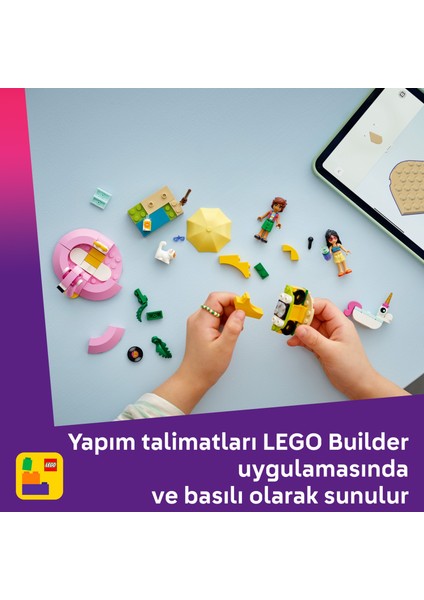 ® Friends Tek Boynuzlu At ve Flamingo Havuz Partisi 42658 - 5 Yaş ve Üzeri Çocuklar Için Oyuncak Yapım Seti (99 Parça)