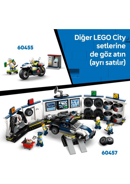 ® City Polis Teknesi Takibi 60456 - 6 Yaş ve Üzeri Çocuklar Için Yaratıcı Oyuncak Yapım Seti (264 Parça)