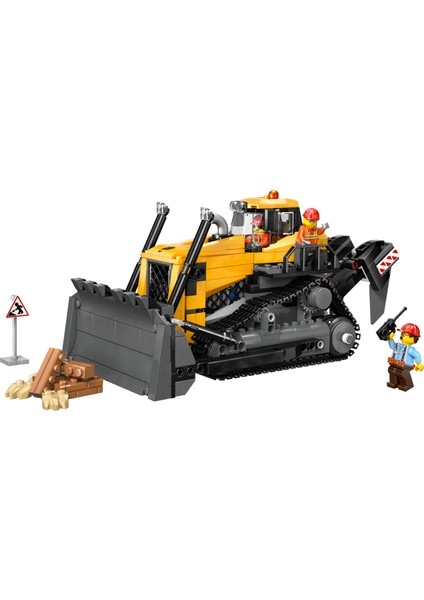 ® City Sarı Buldozer 60466 - 8 Yaş ve Üzeri Çocuklar Yaratıcı Oyuncak Yapım Seti (682 Parça)