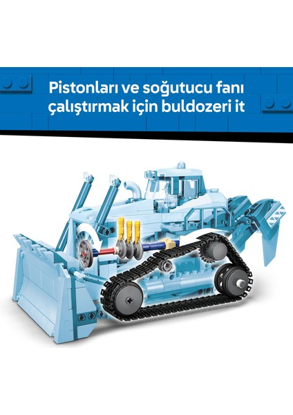 ® City Sarı Buldozer 60466 - 8 Yaş ve Üzeri Çocuklar Yaratıcı Oyuncak Yapım Seti (682 Parça)