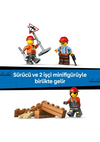 ® City Sarı Buldozer 60466 - 8 Yaş ve Üzeri Çocuklar Yaratıcı Oyuncak Yapım Seti (682 Parça)