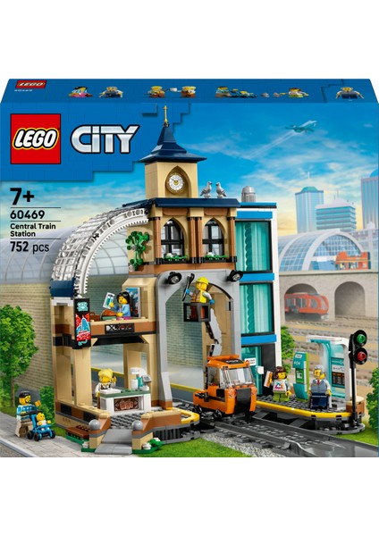 ® City Merkez Tren Istasyonu 60469 - 7 Yaş ve Üzeri Çocuklar Için Yaratıcı Oyuncak Yapım Seti (752 Parça)