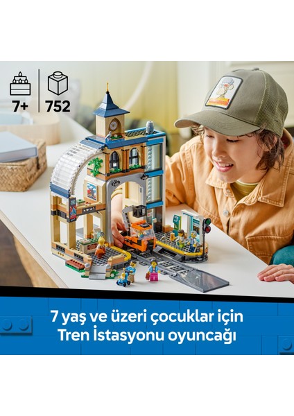 ® City Merkez Tren Istasyonu 60469 - 7 Yaş ve Üzeri Çocuklar Için Yaratıcı Oyuncak Yapım Seti (752 Parça)