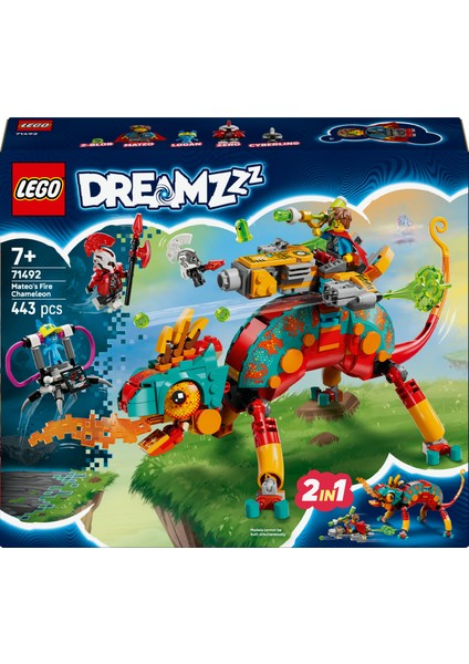 ® Dreamzzz™ Mateo’nun Ateş Bukalemunu 71492 - 7 Yaş ve Üzeri Çocuklar Için Yaratıcı Oyuncak Yapım Seti (443 Parça)