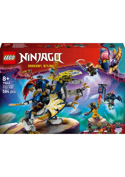 ® Nınjago® Rogue’un Robot Ejderha Binicisi 71843 - 8+ Çocuklar Için 4 Minifigür Içeren Yaratıcı Oyuncak Yapım Seti (584 Pr)