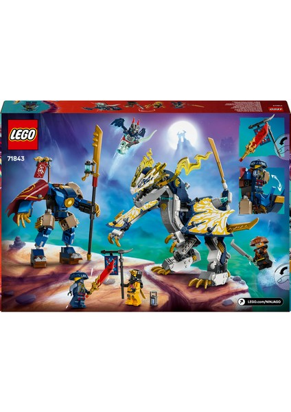 ® Nınjago® Rogue’un Robot Ejderha Binicisi 71843 - 8+ Çocuklar Için 4 Minifigür Içeren Yaratıcı Oyuncak Yapım Seti (584 Pr)