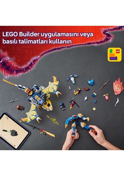 ® Nınjago® Rogue’un Robot Ejderha Binicisi 71843 - 8+ Çocuklar Için 4 Minifigür Içeren Yaratıcı Oyuncak Yapım Seti (584 Pr)