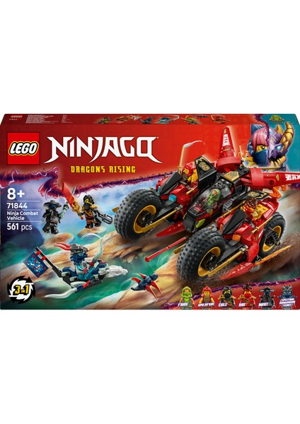 ® Nınjago® Ninja Savaş Aracı 71844 - 8 Yaş ve Üzeri Çocuklar Için Minifigür Içeren 3’ü 1 Arada Oyuncak Yapım Seti (561 Pr)