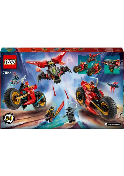 ® Nınjago® Ninja Savaş Aracı 71844 - 8 Yaş ve Üzeri Çocuklar Için Minifigür Içeren 3’ü 1 Arada Oyuncak Yapım Seti (561 Pr)