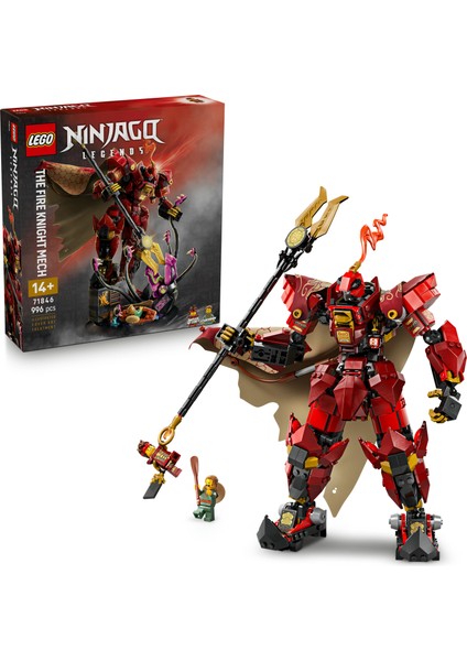 ® Nınjago® Ateş Şövalyesi Robotu 71846 - 14 Yaş ve Üzeri Çocuklar Için Minifigür Içeren Yaratıcı Oyuncak Yapım Seti (996 Pr)