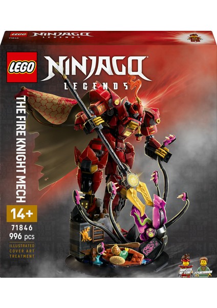 ® Nınjago® Ateş Şövalyesi Robotu 71846 - 14 Yaş ve Üzeri Çocuklar Için Minifigür Içeren Yaratıcı Oyuncak Yapım Seti (996 Pr)