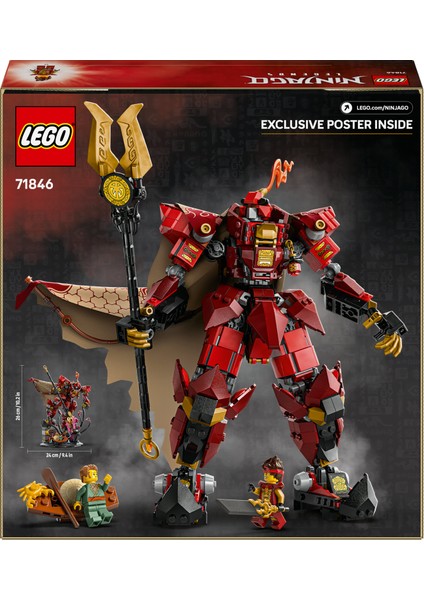 ® Nınjago® Ateş Şövalyesi Robotu 71846 - 14 Yaş ve Üzeri Çocuklar Için Minifigür Içeren Yaratıcı Oyuncak Yapım Seti (996 Pr)