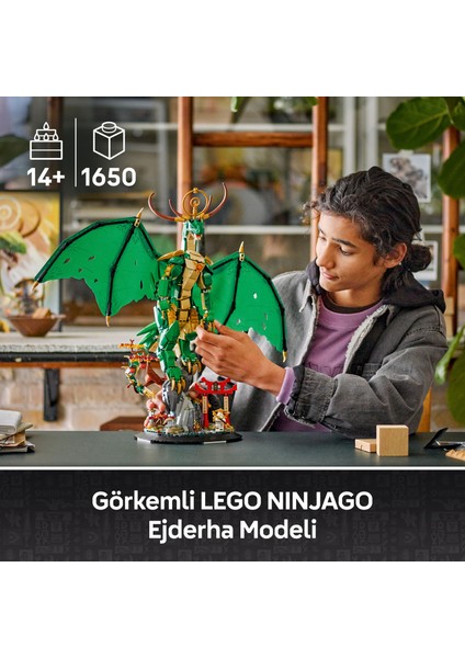 ® Nınjago® Muhafız Ejderha 71847 - 14 Yaş ve Üzeri Için Usta Wu Minifigürü Içeren Yaratıcı Oyuncak Yapım Seti (1650 Parça)