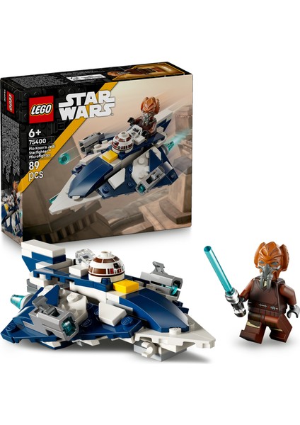 ® Star Wars: Klon Savaşları Plo Koon'un Jedi Starfighter™ Mikro Savaşçısı 75400 - 6+ Çocuklar Için Oyuncak Yapım Seti (89 Pr)