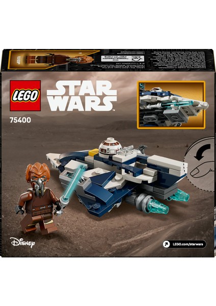 ® Star Wars: Klon Savaşları Plo Koon'un Jedi Starfighter™ Mikro Savaşçısı 75400 - 6+ Çocuklar Için Oyuncak Yapım Seti (89 Pr)