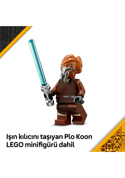 ® Star Wars: Klon Savaşları Plo Koon'un Jedi Starfighter™ Mikro Savaşçısı 75400 - 6+ Çocuklar Için Oyuncak Yapım Seti (89 Pr)