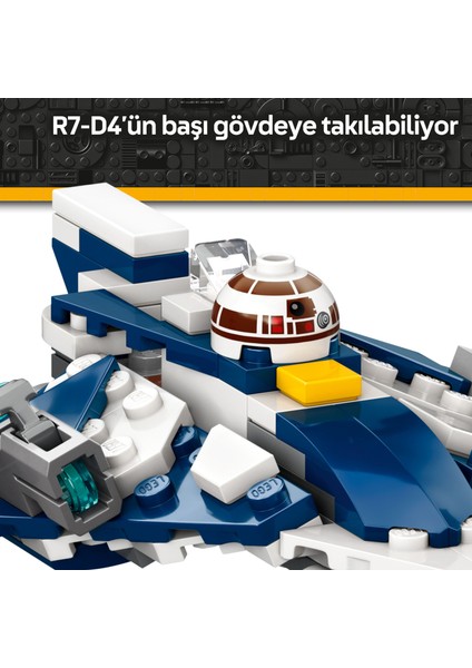 ® Star Wars: Klon Savaşları Plo Koon'un Jedi Starfighter™ Mikro Savaşçısı 75400 - 6+ Çocuklar Için Oyuncak Yapım Seti (89 Pr)