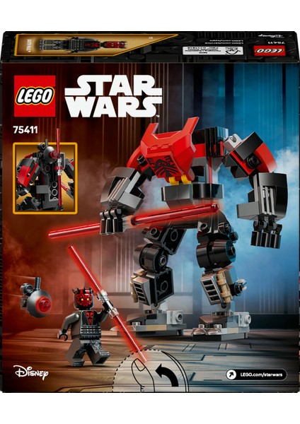 ® Star Wars: Klon Savaşları Darth Maul™ Robotu 75411 - 6 Yaş ve Üzeri Çocuklar Için Yaratıcı Oyuncak Yapım Seti (143 Parça)