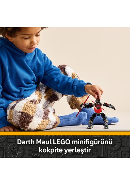 ® Star Wars: Klon Savaşları Darth Maul™ Robotu 75411 - 6 Yaş ve Üzeri Çocuklar Için Yaratıcı Oyuncak Yapım Seti (143 Parça)