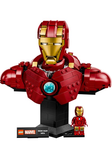 ® ǀ Marvel Iron Man Mk4 Büstü 76327 - Yetişkinler Için Minifigür Içeren Yaratıcı Yapım Seti (436 Parça)