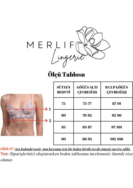 Mavi Çiçek Zambak Lilyum Desenli Brode Tül Iç Çamaşır Takımı (Sütyen & Tanga Külot) modelleri