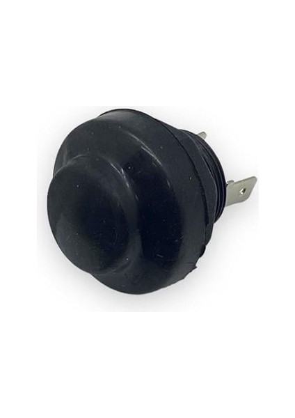 Buton (Fişli) (Lastikli) (22 Mm) Siyah