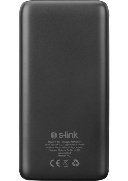 IP-K11 10000MAH 2-Usb+Micro+Type-C Siyah LCD Ekranlı Ta?