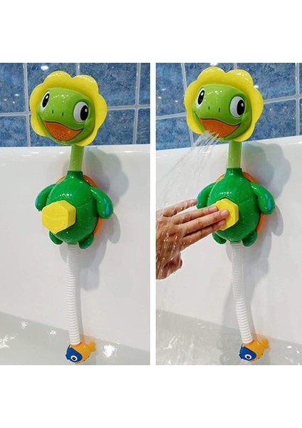 Mkjınmeı Küçük Bado Kaplumbağa Bebek Banyo Oyuncakları Sprey Banyo Küvet Çeşmesi Çocuk Oyuncakları El Duşu Yüzen Küvet Duş Havuzu Bebek Yürüyor Bebek Çocuklar Için Banyo Oyuncak (Yurt Dışından)