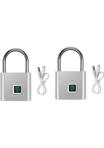 Parmak Izi Kilidi, Taşınabilir Hırsızlık Önleyici USB Şarjlı Parmak Izi Kilidi Dolaplar, Bavullar, Sırt Çantaları Vb. Için (Yurt Dışından)