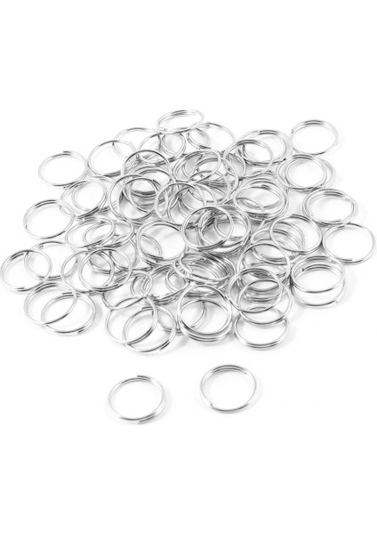 10MM Dia Gümüş Ton Metal Bölünmüş Döngü Anahtar Halkaları Tutucular Yedek 80 Adet (Yurt Dışından)