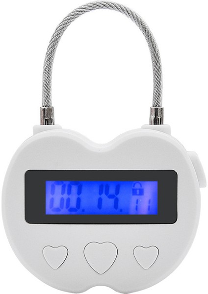 Akıllı Zaman Kilidi LCD Ekran Zaman Kilidi Çok Fonksiyonlu Zamanlayıcı, Su Geçirmez USB Şarj Edilebilir Geçici Zamanlayıcı Asma Kilit (Yurt Dışından)