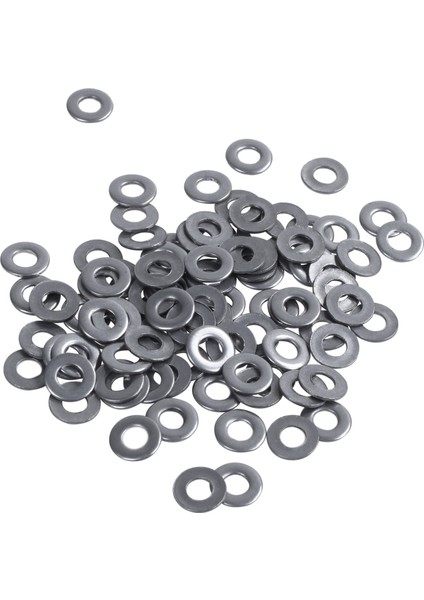 100 Adet M3 3 mm Metrik 304 Paslanmaz Çelik Düz Pul (Yurt Dışından)