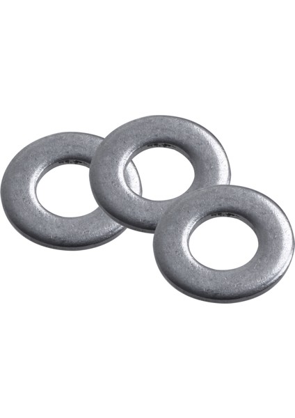100 Adet M3 3 mm Metrik 304 Paslanmaz Çelik Düz Pul (Yurt Dışından)