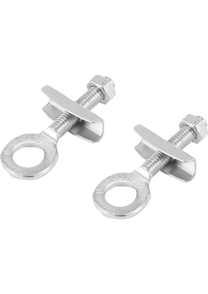 2 Adet Gümüş Ton Metal Elmas Sırtlı Iri Çörek Zincir Gergisi (Yurt Dışından)