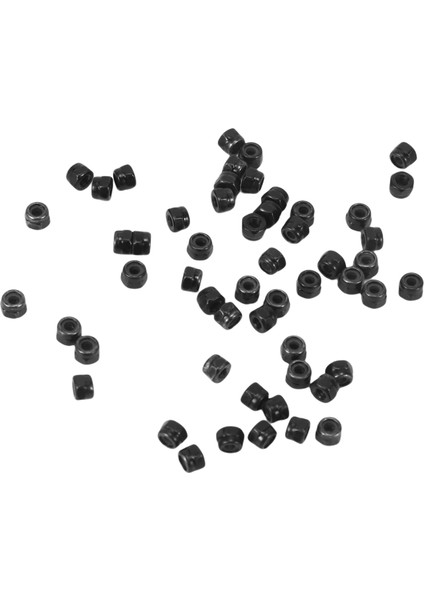 M2 Çinko Kaplama Nylock Naylon Ekleme Altıgen Kilit Somunları Siyah 50 Adet (Yurt Dışından)