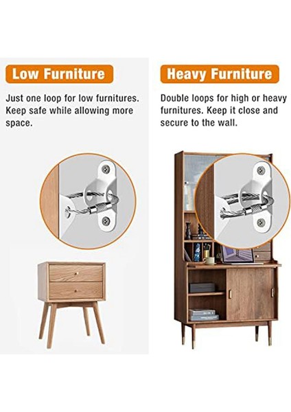 Mobilya Bağlantı Elemanı (Pac OF10) Devrilme Önleyici Mobilya Bağlantı Elemanı, Mobilya Şifonyer Duvar Güvenlik Bağlantı Elemanı Duvar C (Yurt Dışından) fiyatları