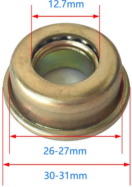 Dalış Çatal Rulman Iç Çapı 1/2 Inç 12.7X27X30MM Tekerlekli Sandalye Aksesuarları H009/H005 Tekerlekli Sandalye Kase Rulman (Yurt Dışından) modelleri