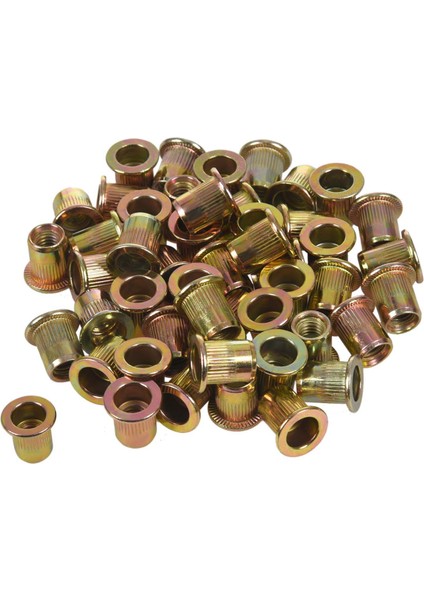 M6X12MM Düz Kafa Dişli Perçin Somun Takma Nutsert Bağlantı Elemanları 50 Adet (Yurt Dışından)