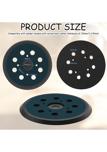Ryobi Için 2 Adet Zımpara Yedek Ped, 8 Delik 5 Zımpara Diskleri Kanca ve Döngü, Zımpara Diskleri Zımpara Pedi Parça Zımpara (Yurt Dışından)