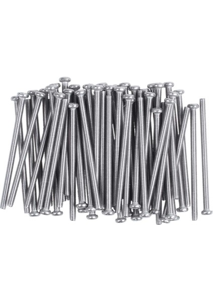 M2.5 x 40MM 304 Paslanmaz Çelik Phillips Yuvarlak Başlı Vidalar Cıvata 60 Adet (Yurt Dışından)