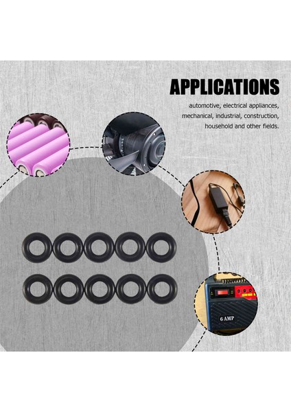 10 Adet Siyah Kauçuk Yağ Keçesi O Şekilli Halkalar Conta Pulları 8 x 4 x 2 mm (Yurt Dışından) fırsatları