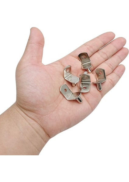 50 Adet Raf Destek Mandalı 6mm L Şeklinde Raf Destek Nikel Kaplamalı Raf Braketi Mandalı Mobilya Için (Yurt Dışından)
