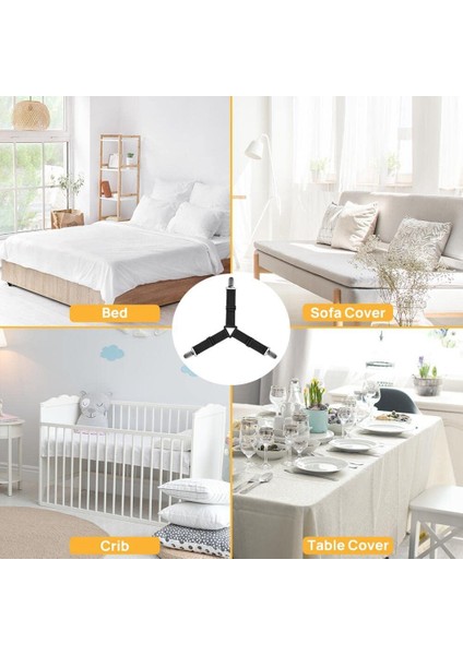 Kavrama Kaymaz Çarşaf Askısı, Demir Klipsli Ayarlanabilir Elastik Bağlantı Elemanları, Lastikli Çarşaflar Için Çarşaf Tutucu, Kolay Kurulum (Yurt Dışından) indirimleri