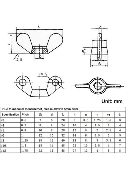 100 Adet Kanat Kuruyemiş Çeşitleri Kiti Paslanmaz Çelik Kelebek Vidalı Kapak El Somun Kilitleme Wingnuts Raptiye Aracı (Yurt Dışından) indirimleri