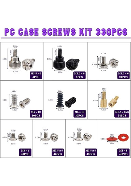 330 Adet Dıy Anakart Pc Kişisel Bilgisayar Montajı Kasa Fanı El Vidalı Cıvata Standoff Yı Seti Çeşitler Kiti (Yurt Dışından) fiyatları