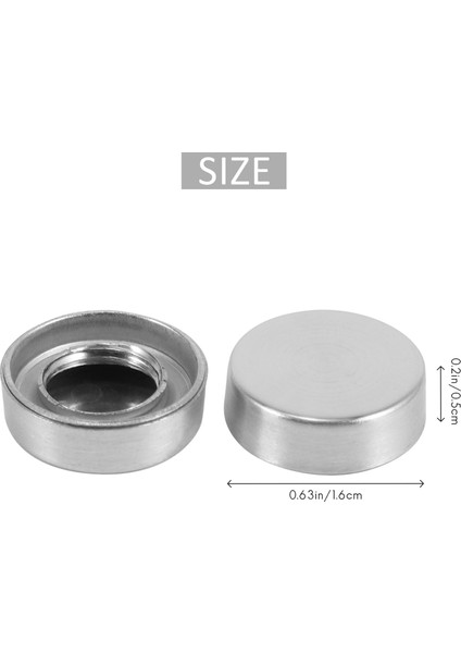 16 mm Paslanmaz Ayna Çivili Vidalı Kapak (8 Adet) (Yurt Dışından)